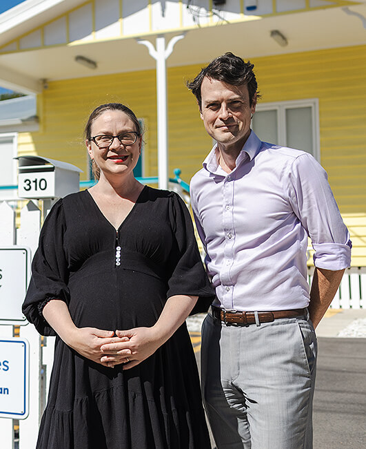 Dr Rebecca Byrnes respiratory and sleep specialist poses for a profile photo outdoors